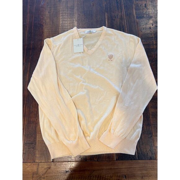 NWT Fairway Greene Mens 100% Pima Cotton V Neck Sweater Size L - Picture 1 of 3